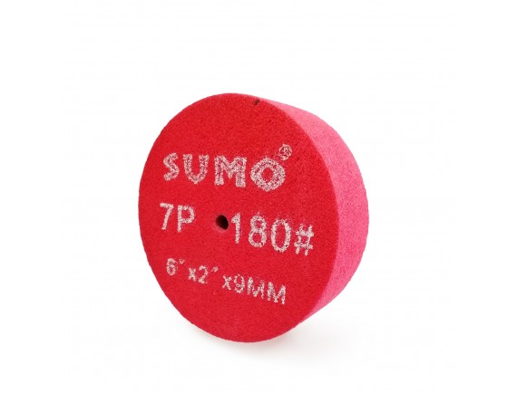 ลูกล้อใยสังเคราะห์ size : 6”x2” No.180 7P (สีแดง) SUMO